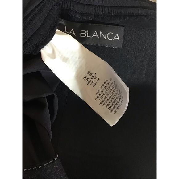 Lablanca Women One Piece Tummy Control Black  Swimsuit Sz 10 NWT Island Goddess - Picture 10 of 11